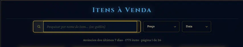 Busca e Filtros do Marketplace