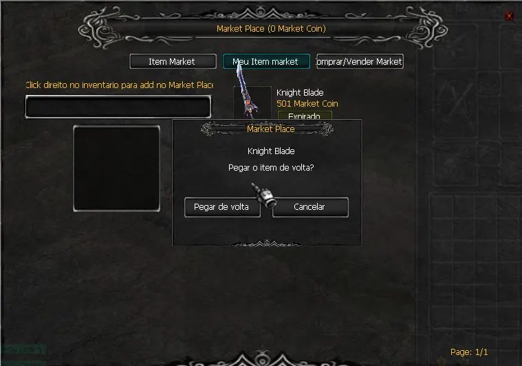 Resgate de Item no NPC